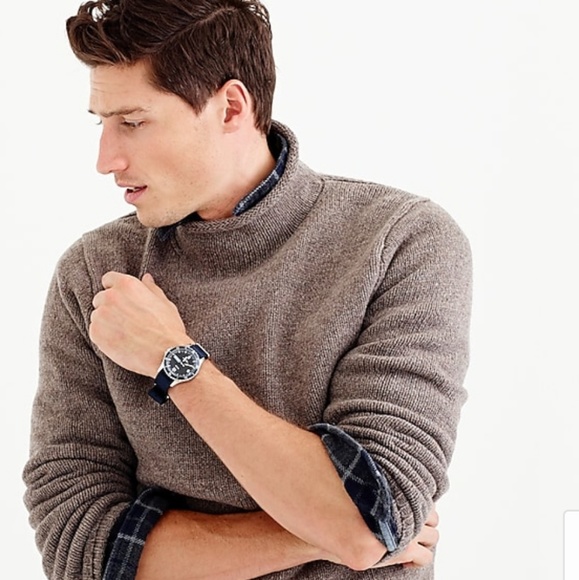 j crew mens roll neck sweater